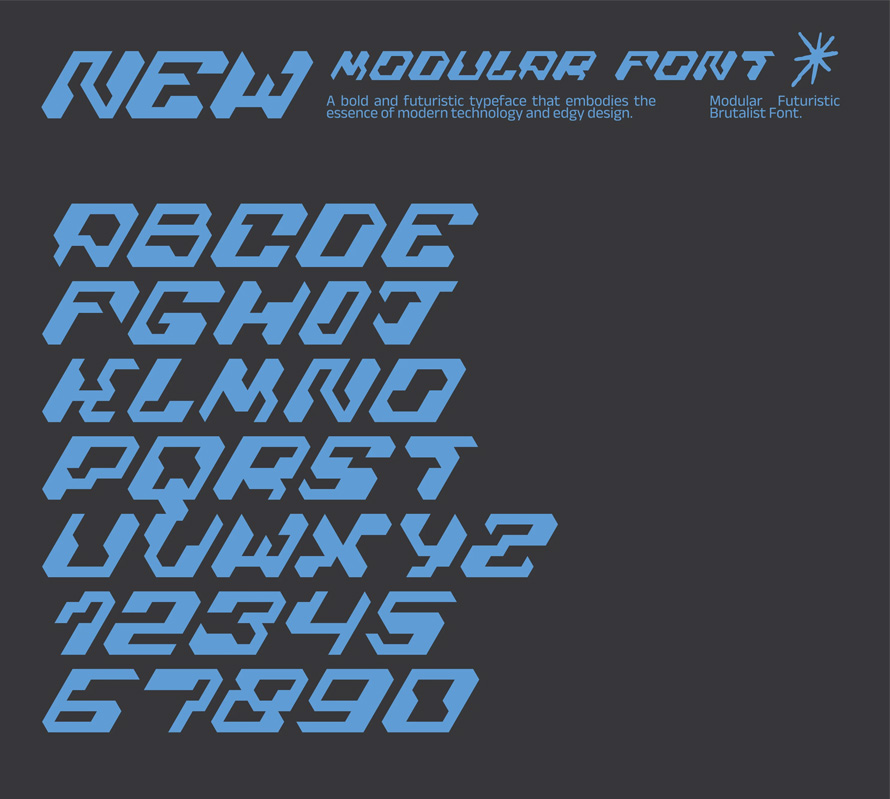 Techno Vibe Font - Free Modular Futuristic Brutalist Font