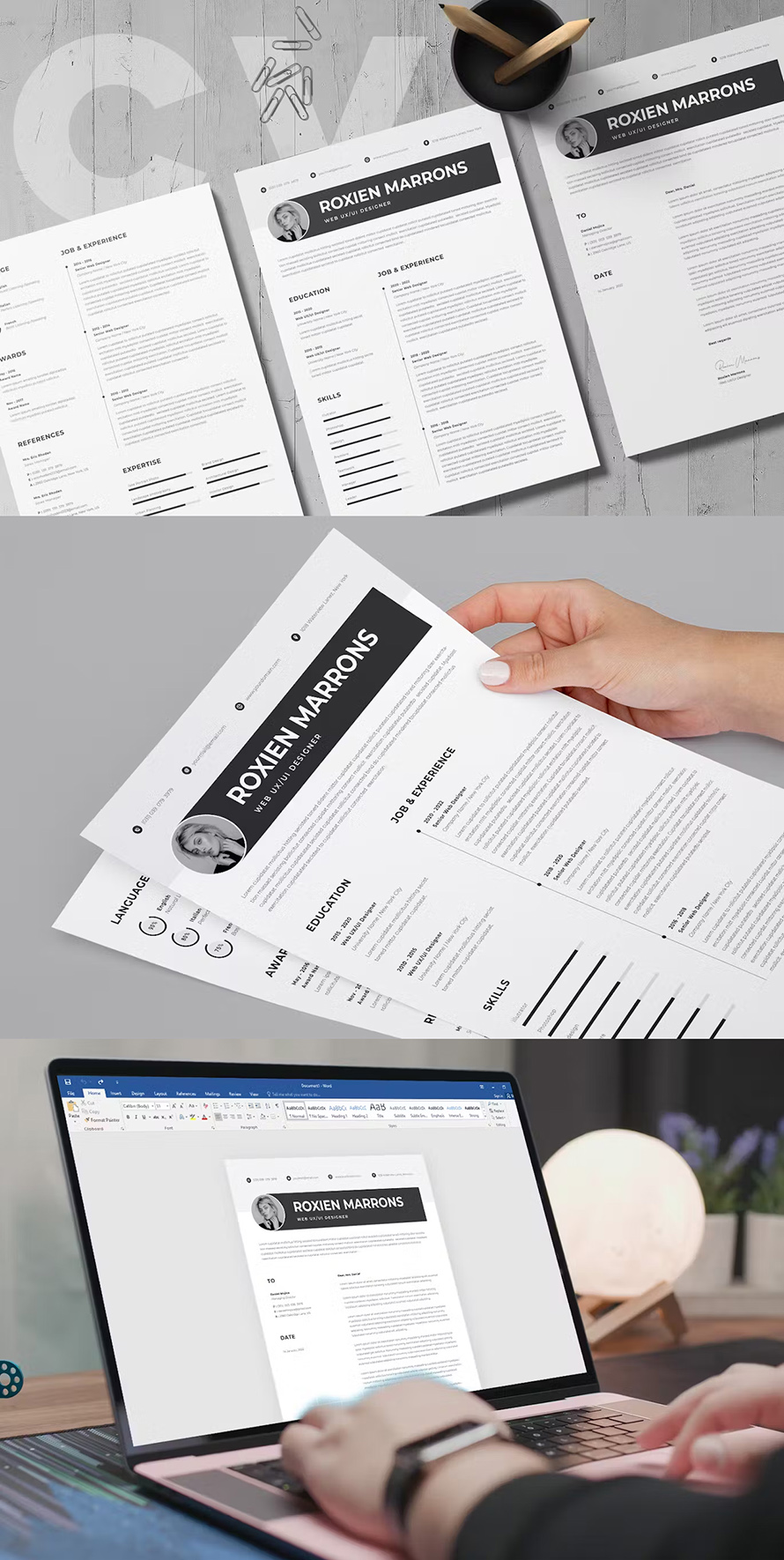 Cv Resume Template Simple And Clean Layout