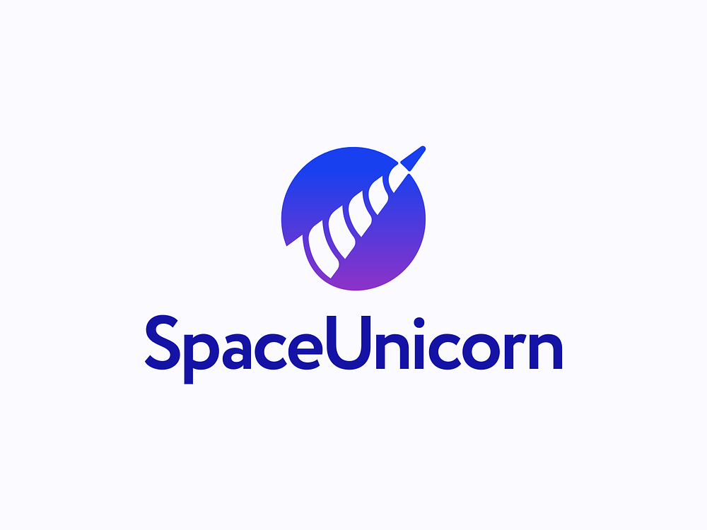 Space Unicorn Logo Design By Dalius Stuoka
