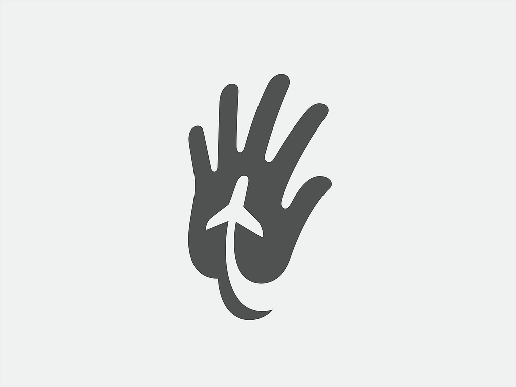 Hand + Plane Logo By  Yoga Perdana