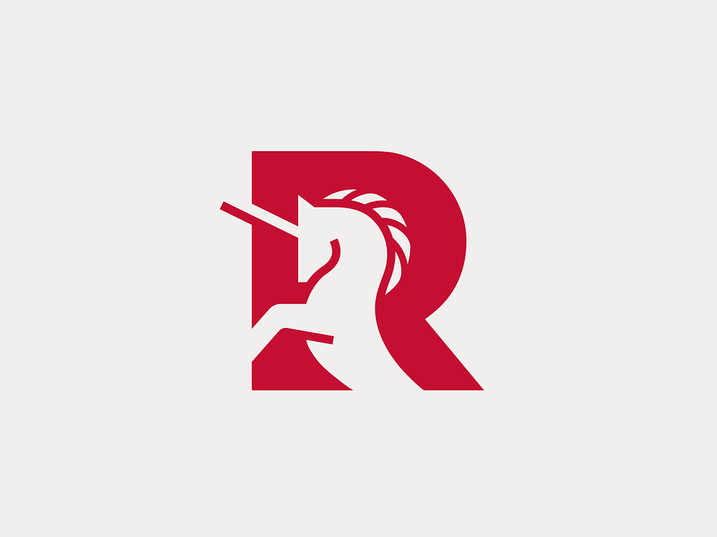 R + Unicorn Logo Design By Alfrey Davilla
