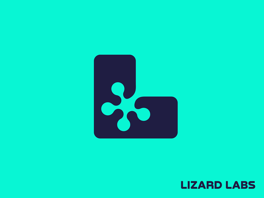 Lizard Labs Negative Space Logo By Vadim Carazan