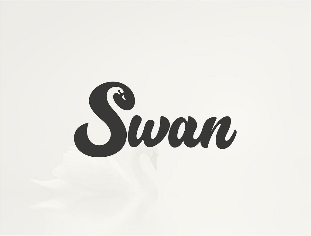 Swan Negative Space By Logo Jerin 