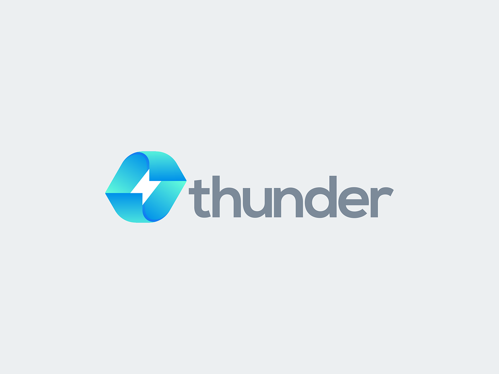 Thunder Negative Space Logo By Lelevien